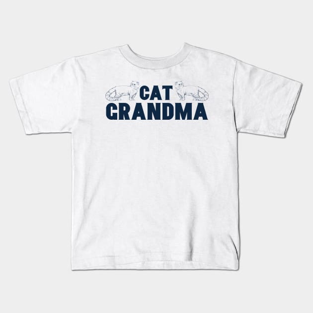 Cat grandma Kids T-Shirt by Mographic997